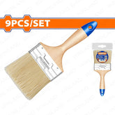 Wadfow by Winland 9PCS/Set 25mm-100mm Paint Brush For Oil-Based With Wooden Handle Wall WPB2491